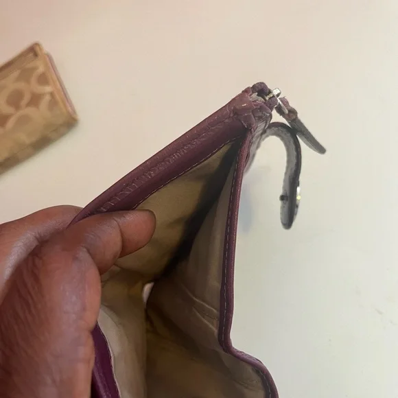 Preowned Coach Tan Wallet with Gold Accents - Picture 2 of 8